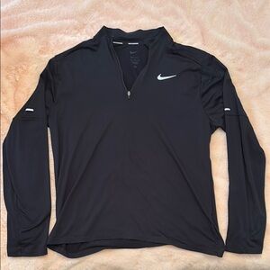 Nike Black Quarter-Zip Long Sleeve Top